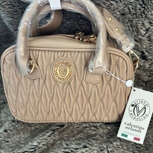 Cream color, Valentino Orlandi purse, brand new with tags